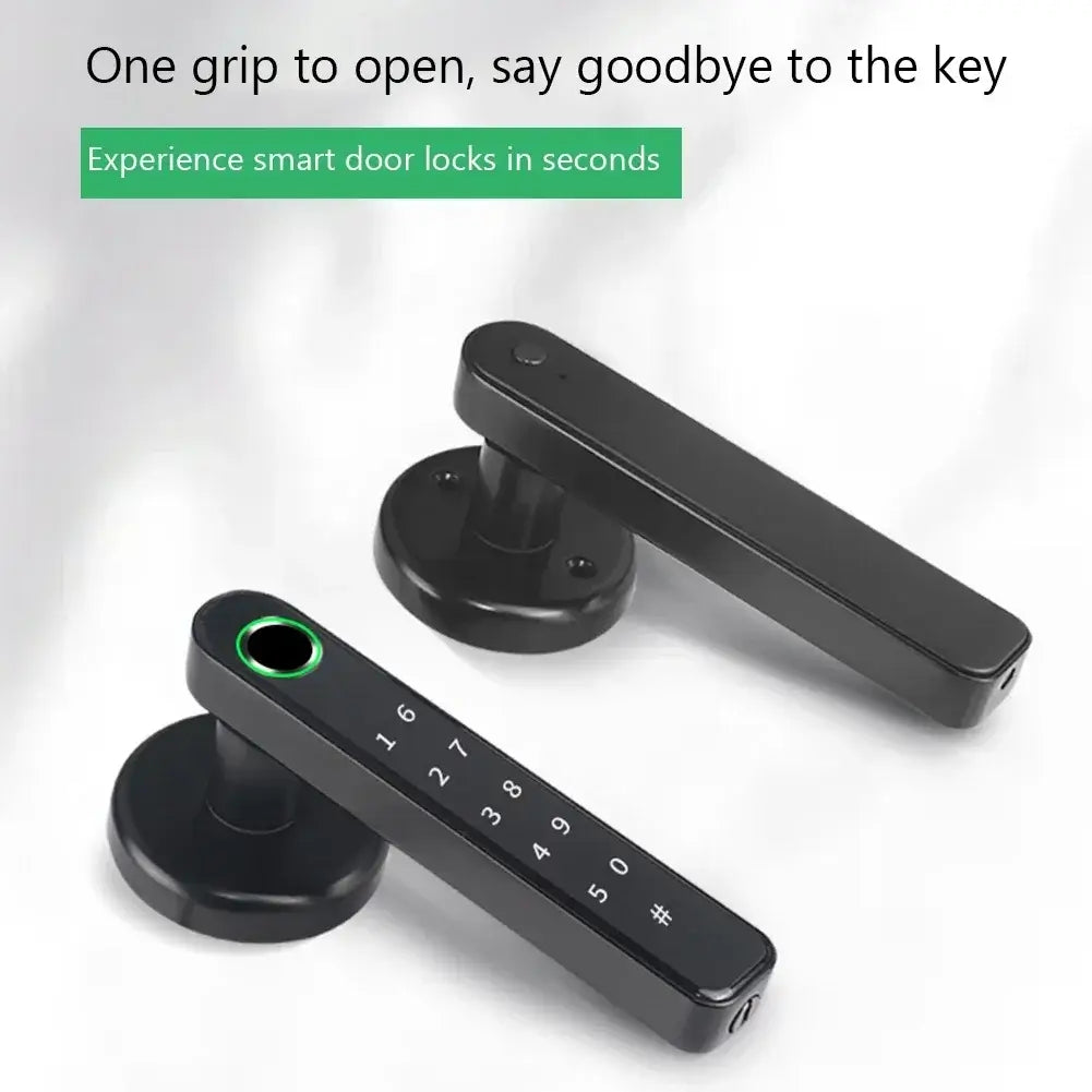 Two of the black Biometric Smart Fingerprint Door Locks