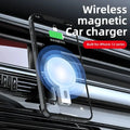 The magnetic car wireless charger attached to the dash. Built for the iphone 12 series.