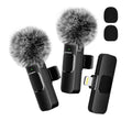 The dual microphone mini mobile phone microphone set with a iOS plug