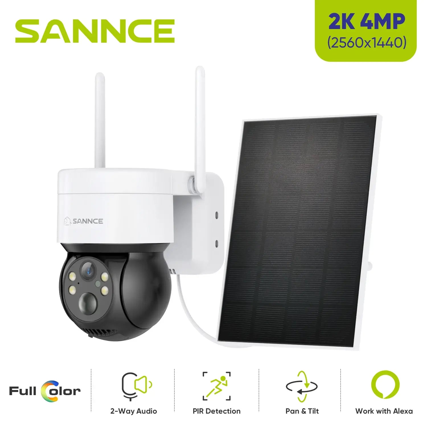 The outdoor solar light security camera and some of its functionality.