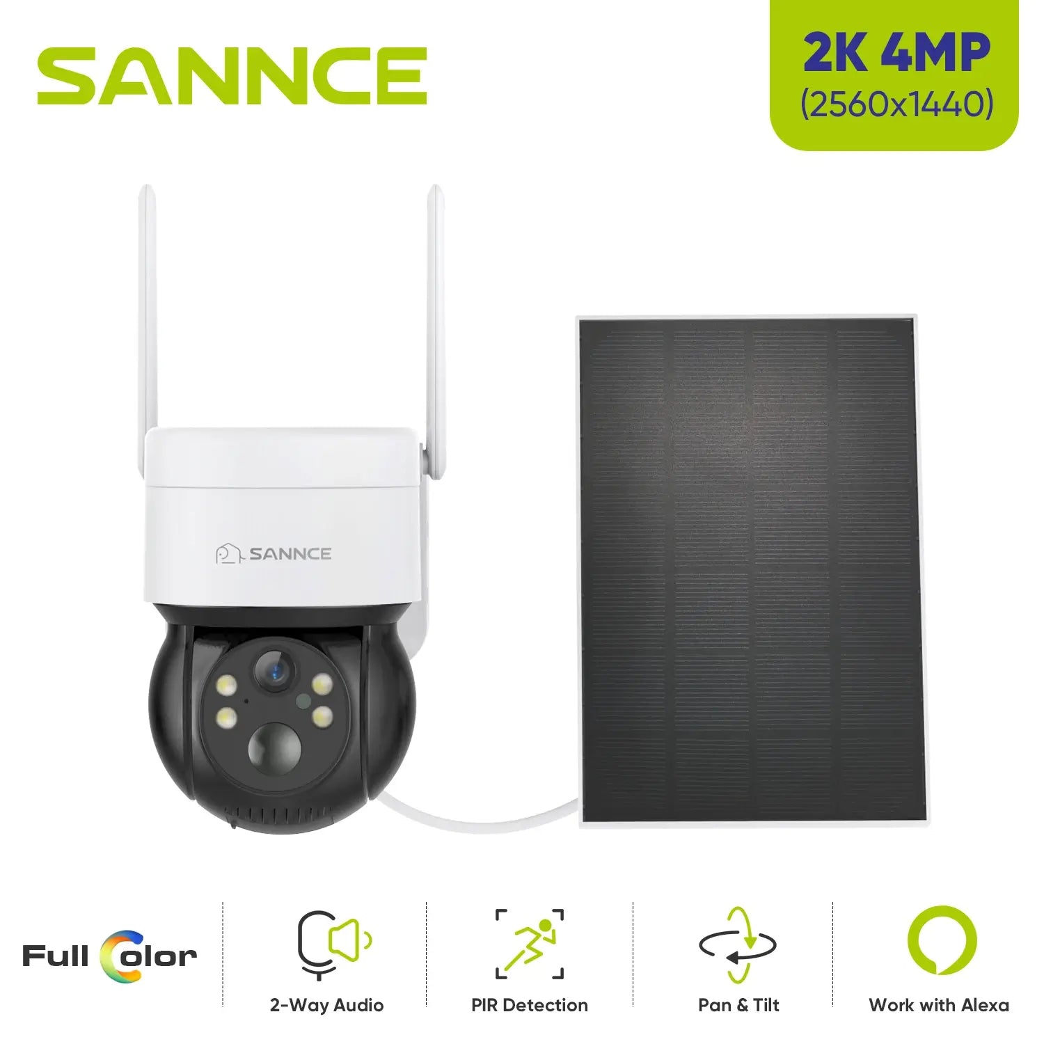 The outdoor solar light security camera and some of its functionality.